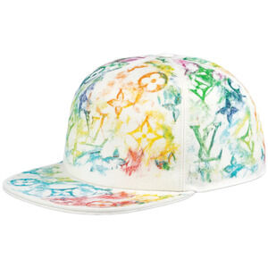 Louis Vuitton Monogram Pastel Multicolor White LV Logo Sun Cap Baseball Hat 58cm